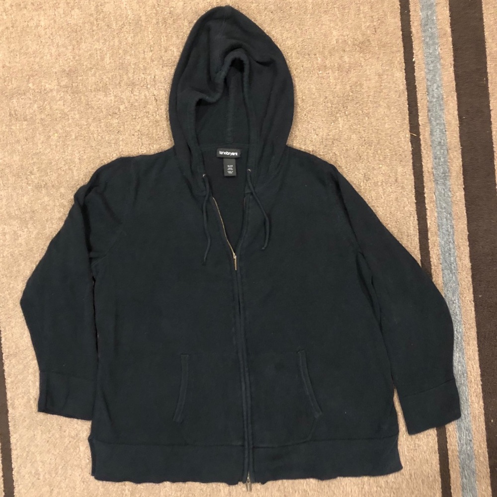 Lane Bryant Black Full Zip Black Hoodie Size 18/20